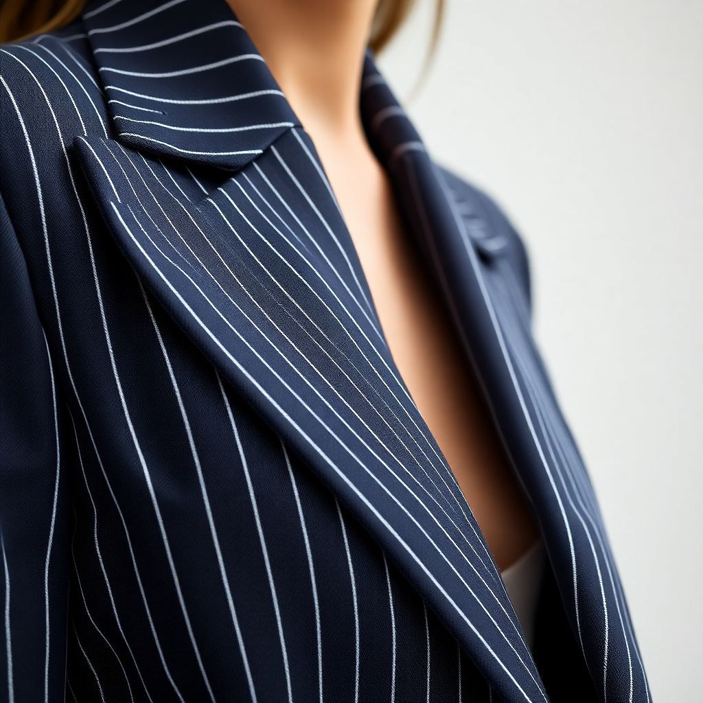 Mujer traje raya diplomática